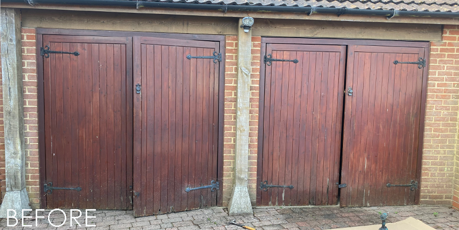 Round the corner door garage door