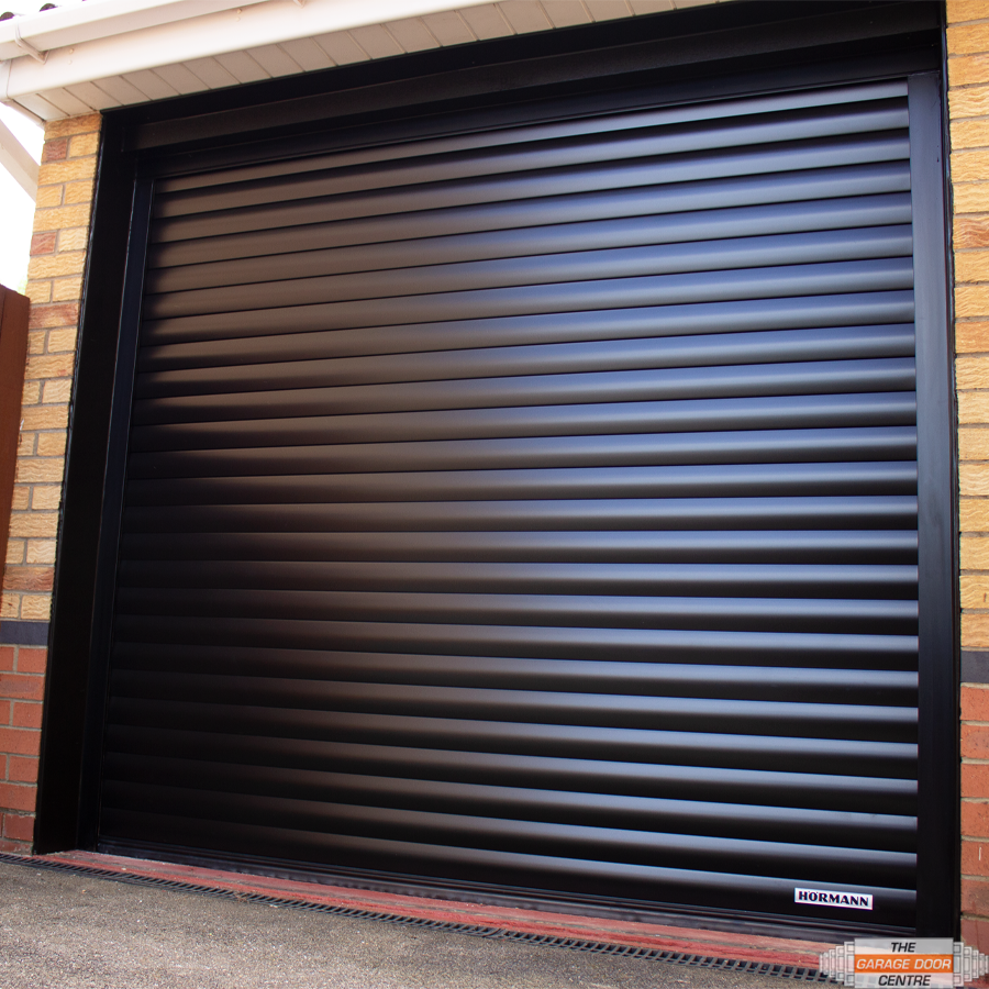 Black Hormann Rollmatic T Roller Door 