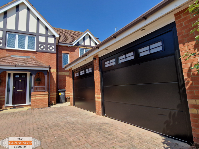 Teckentrup sectional garage door with windows